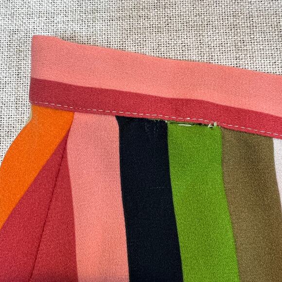 Gianni Bini Multicolored Striped Skirt Size 12 Midi A Line Candy Stripe - Picture 8 of 9